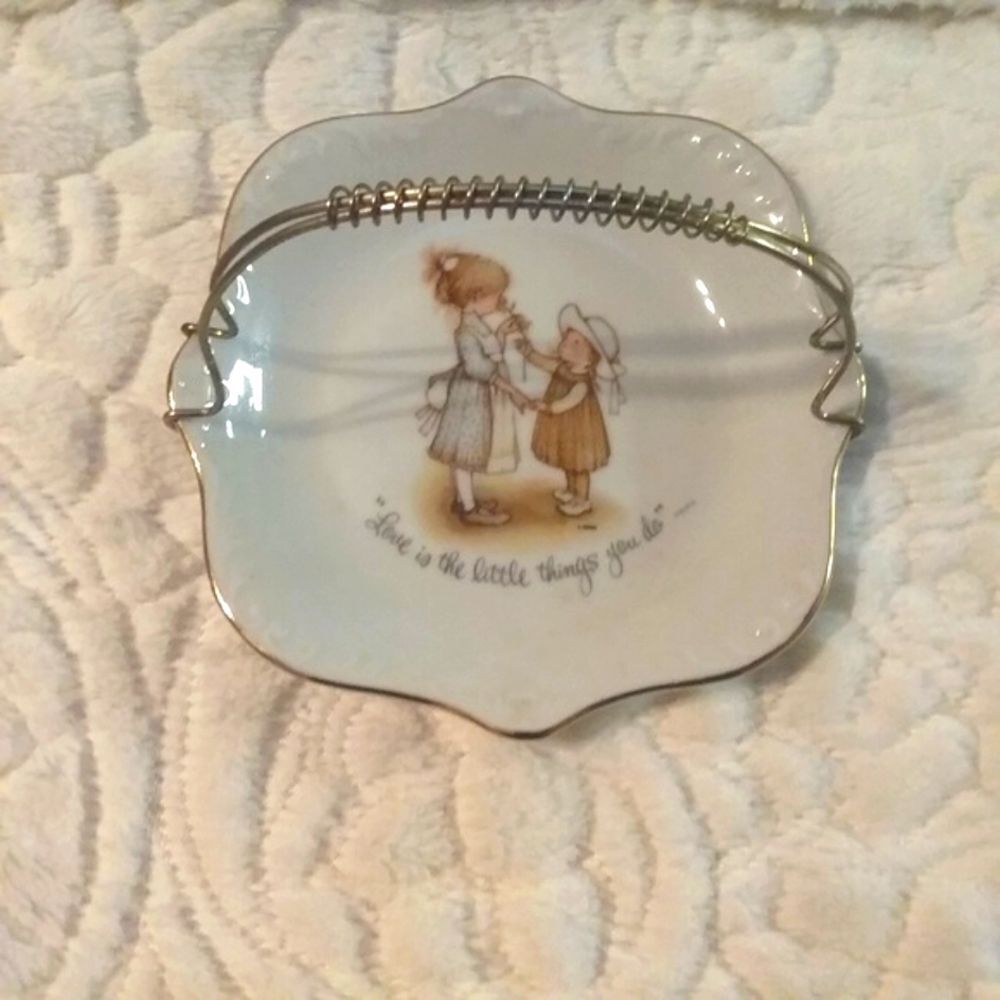 Vintage Holly Hobbie Dish Detach Handle Love is the Little Things You Do 1973